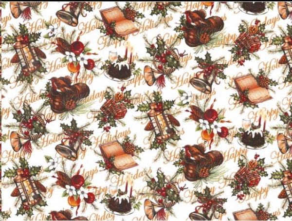 Decal – Chintz – XMAS CHINTZ CLEAR WITH TEXT – ca. 50 x 70 cm
